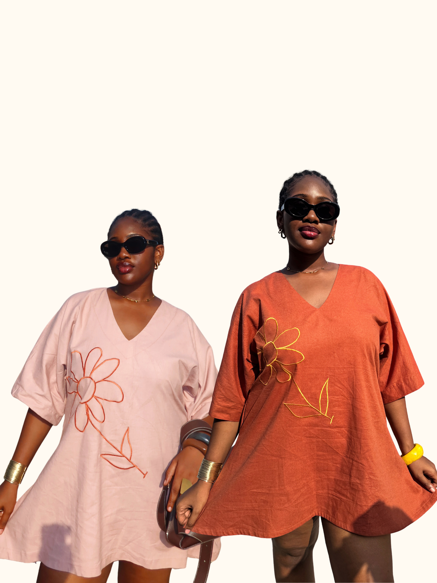 Soli Linen Embroidered Dress