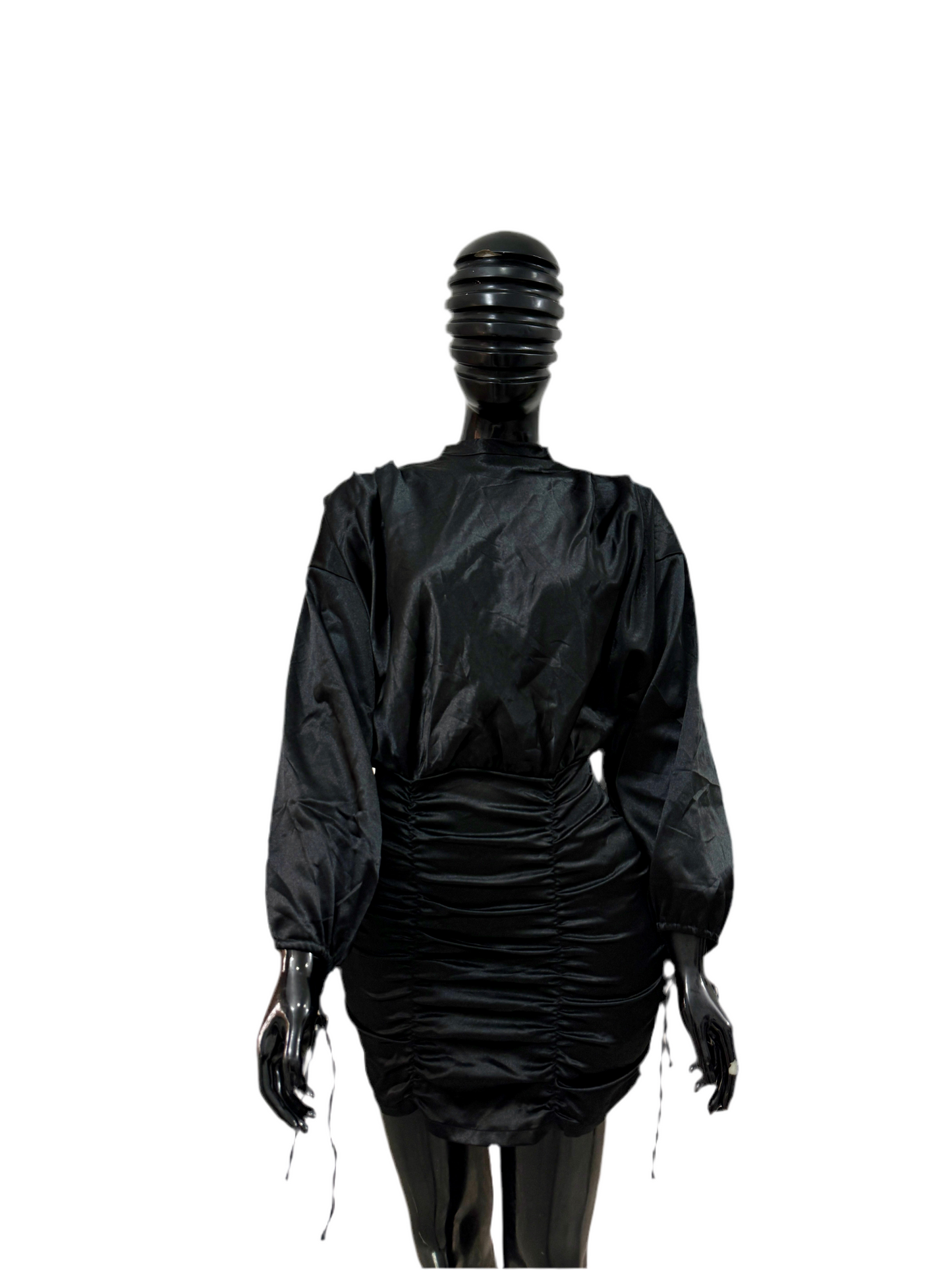 Mini Silk Ruched Dress