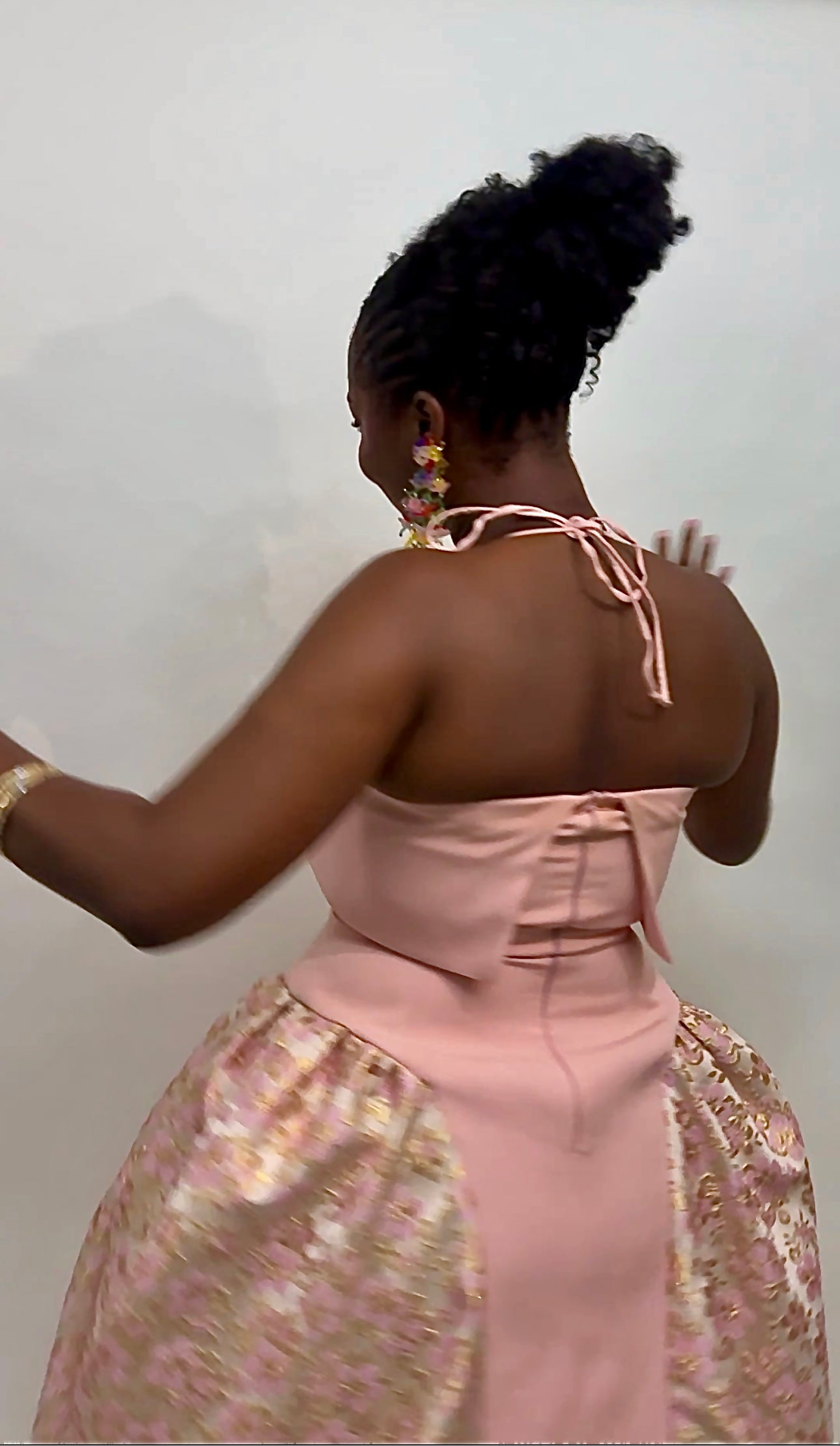 Bloom Damask Dress - Blush