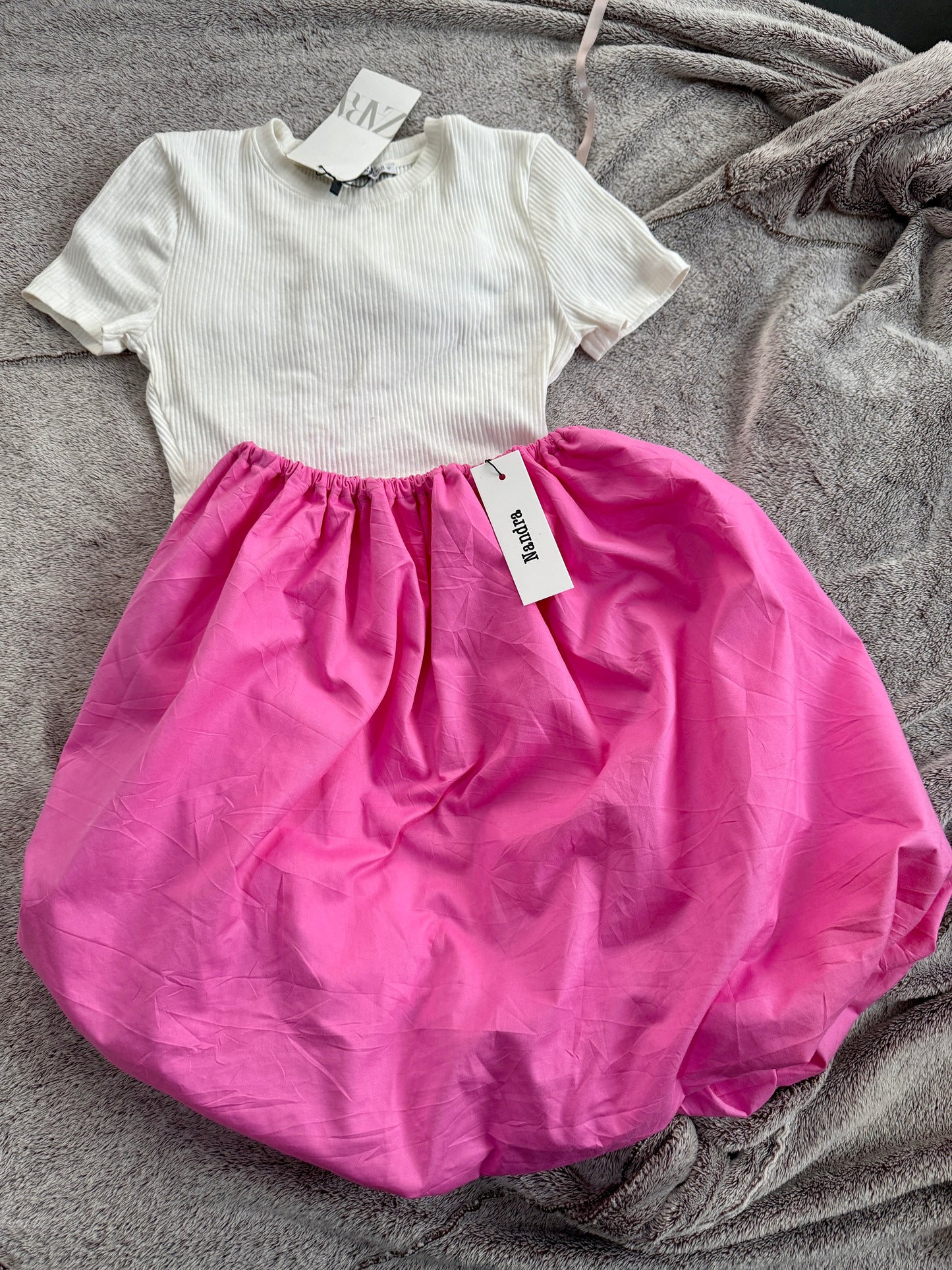 mini bubble skirt - rose pink