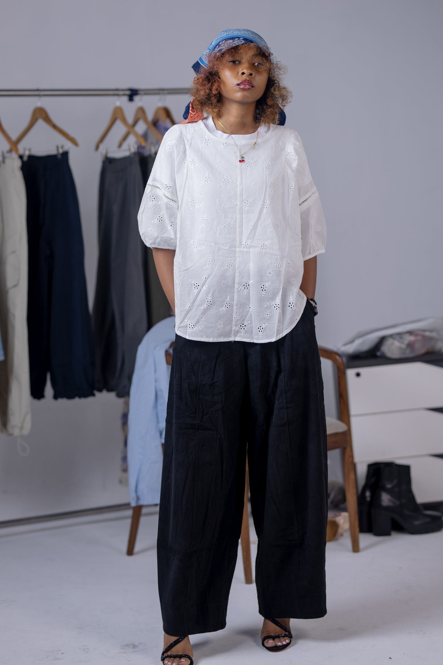 Corduroy Barrel Pants (2 colors)