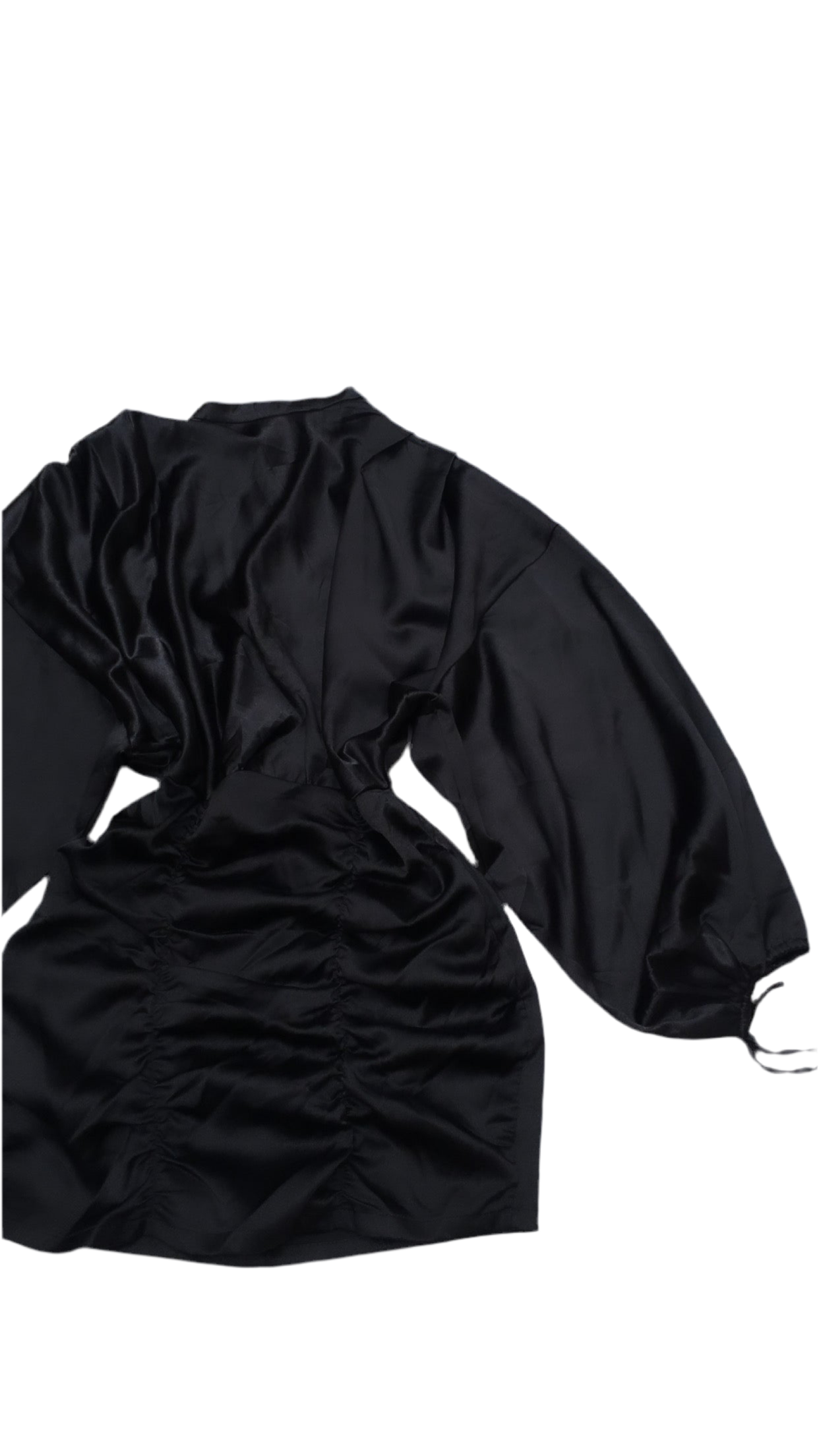 Mini Silk Ruched Dress