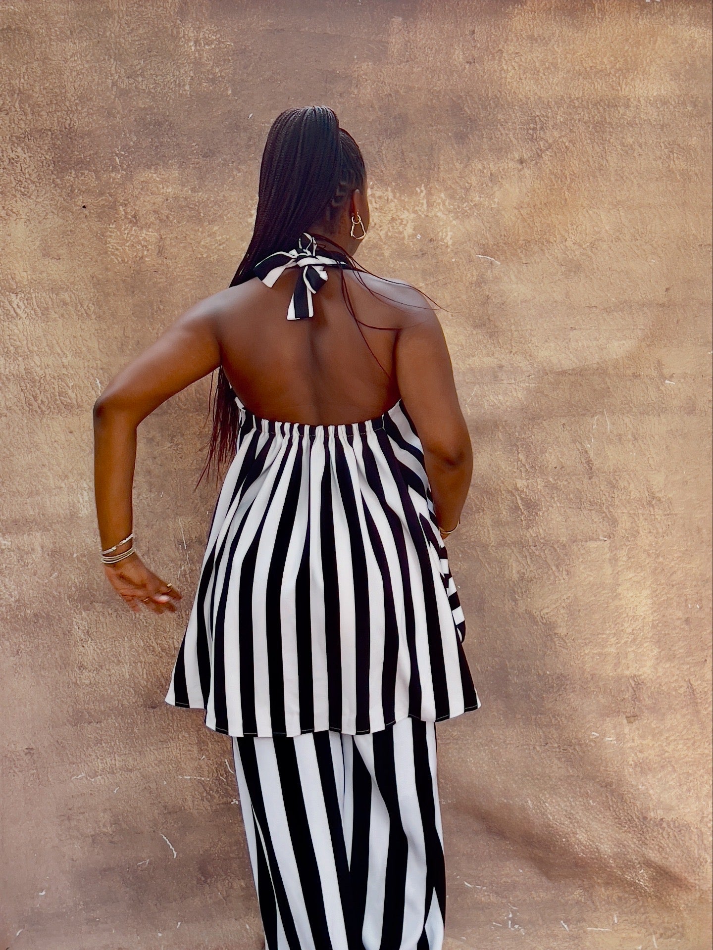 Rey Stripped Two-Piece Set