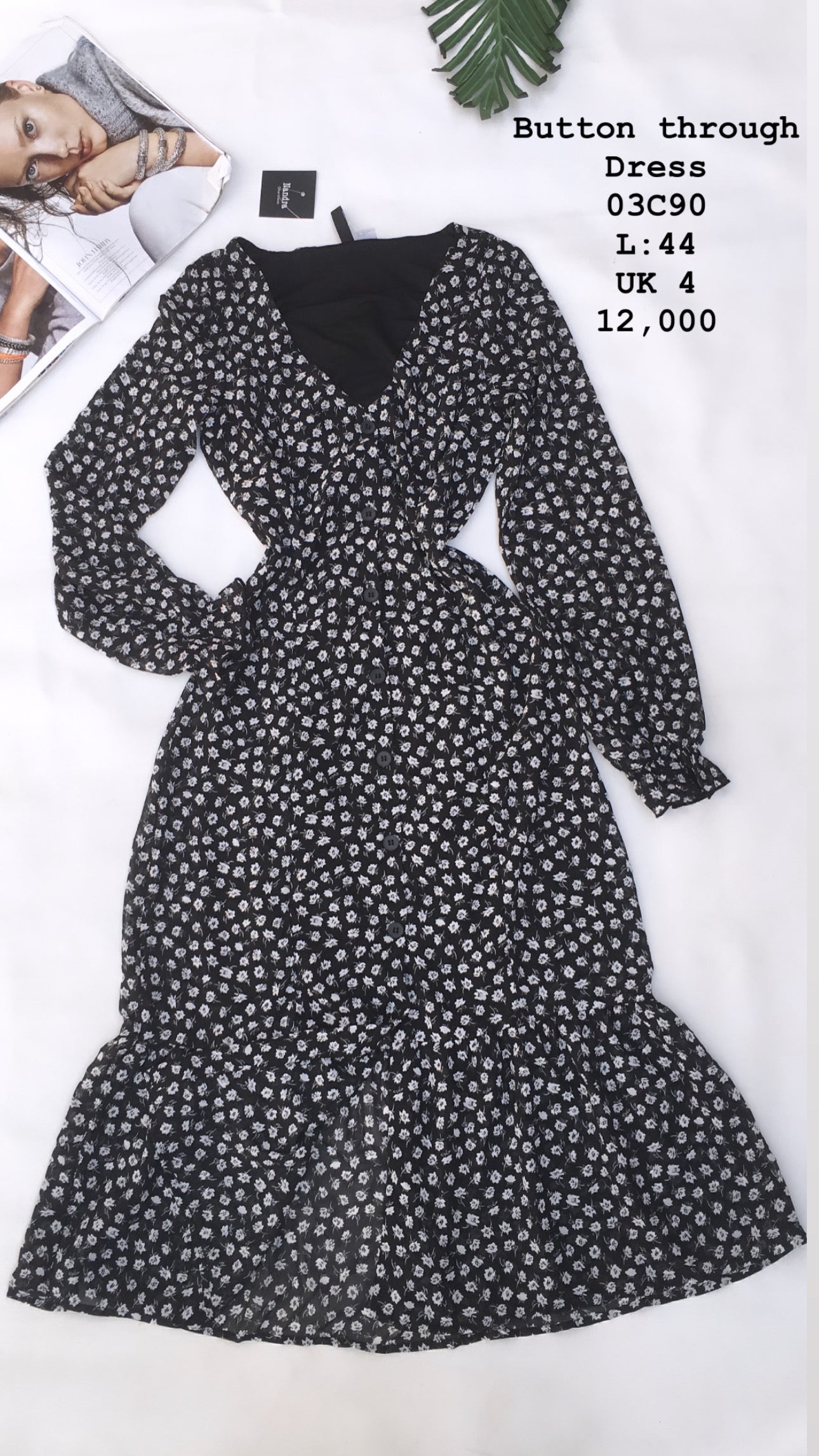 Button through dress