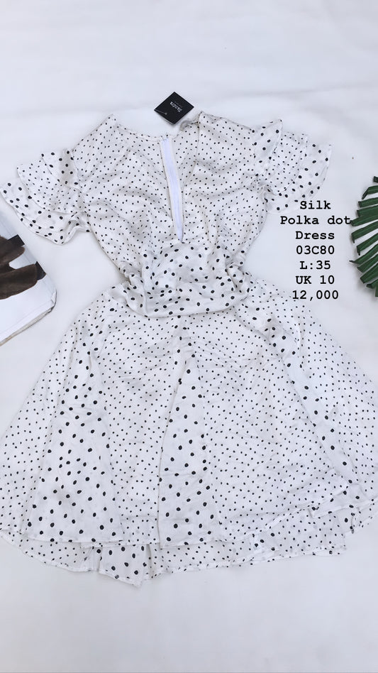 Silk Polka Dot Dress