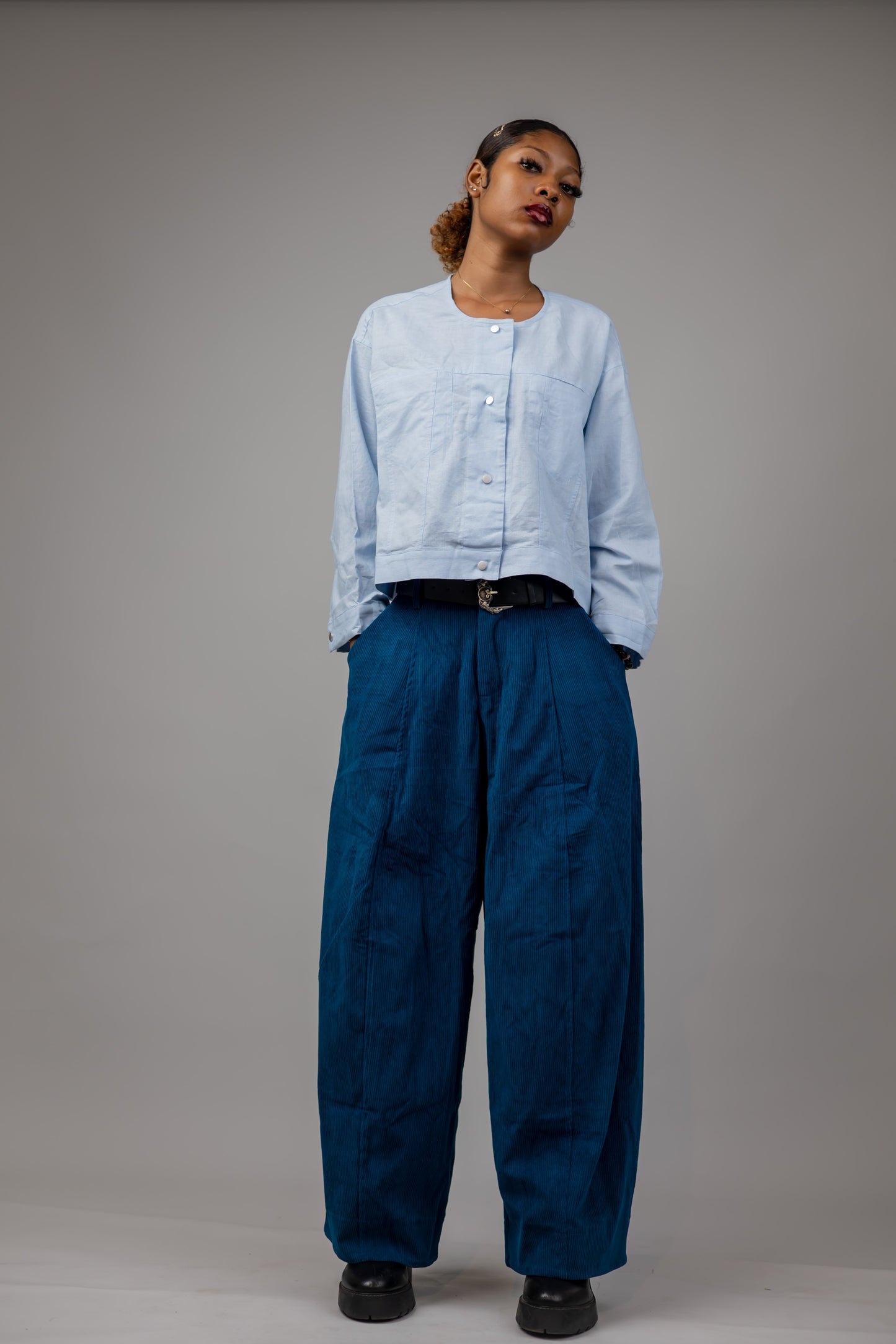 Corduroy Barrel Pants (2 colors)