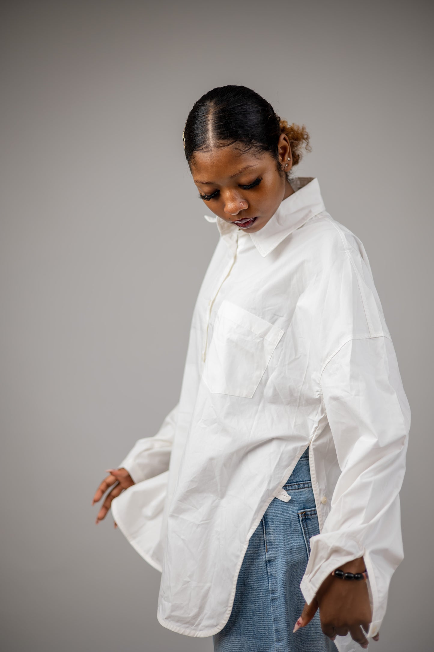 White Oversize Cotton Shirt