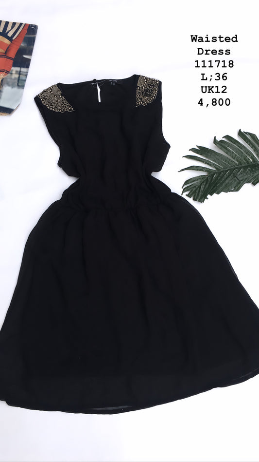 Black waisted dress