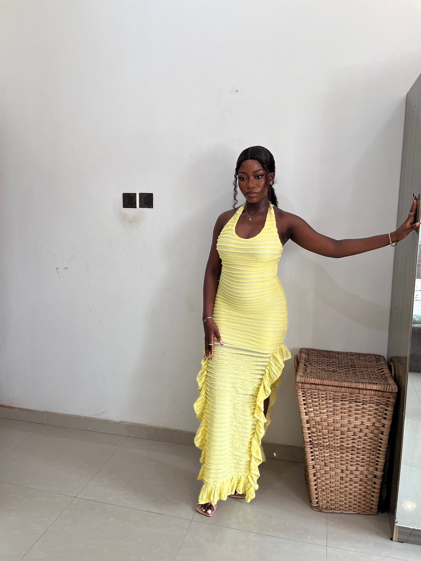Yellow Yari Dress (long & short)
