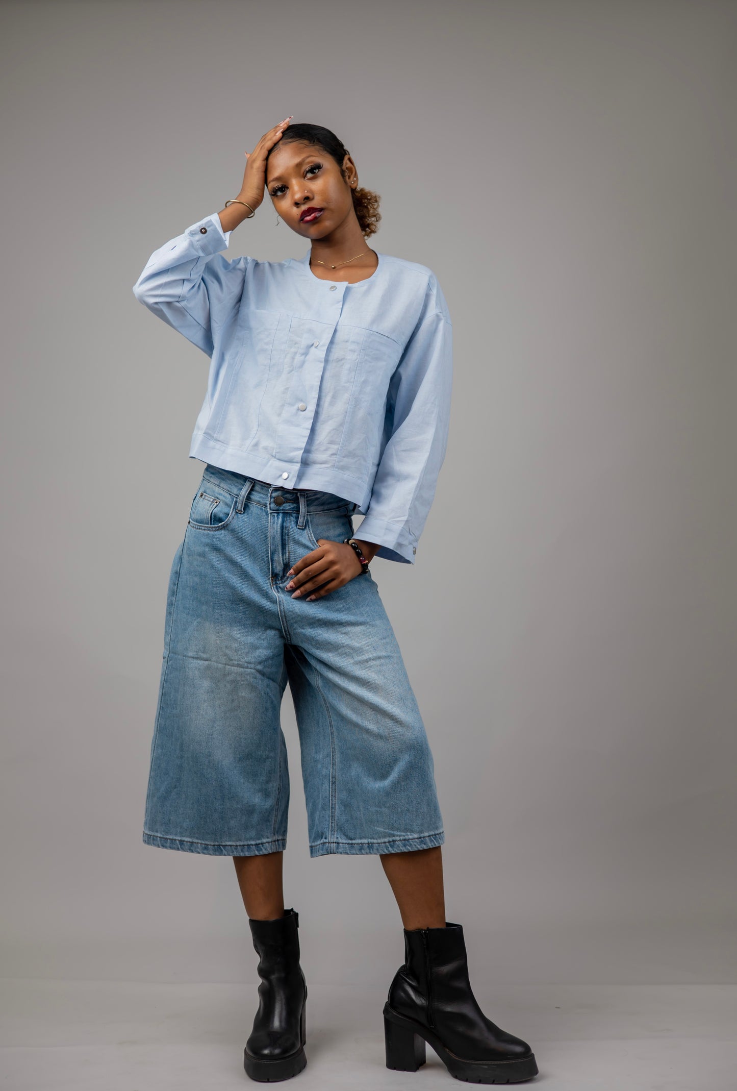 Sky Blue Cotton Shirt