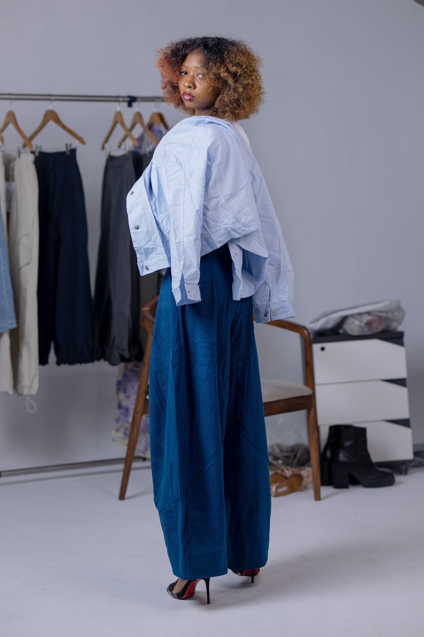 Corduroy Barrel Pants (2 colors)