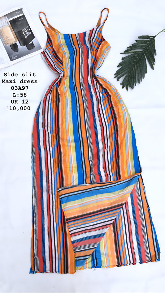 Side slit maxi dress