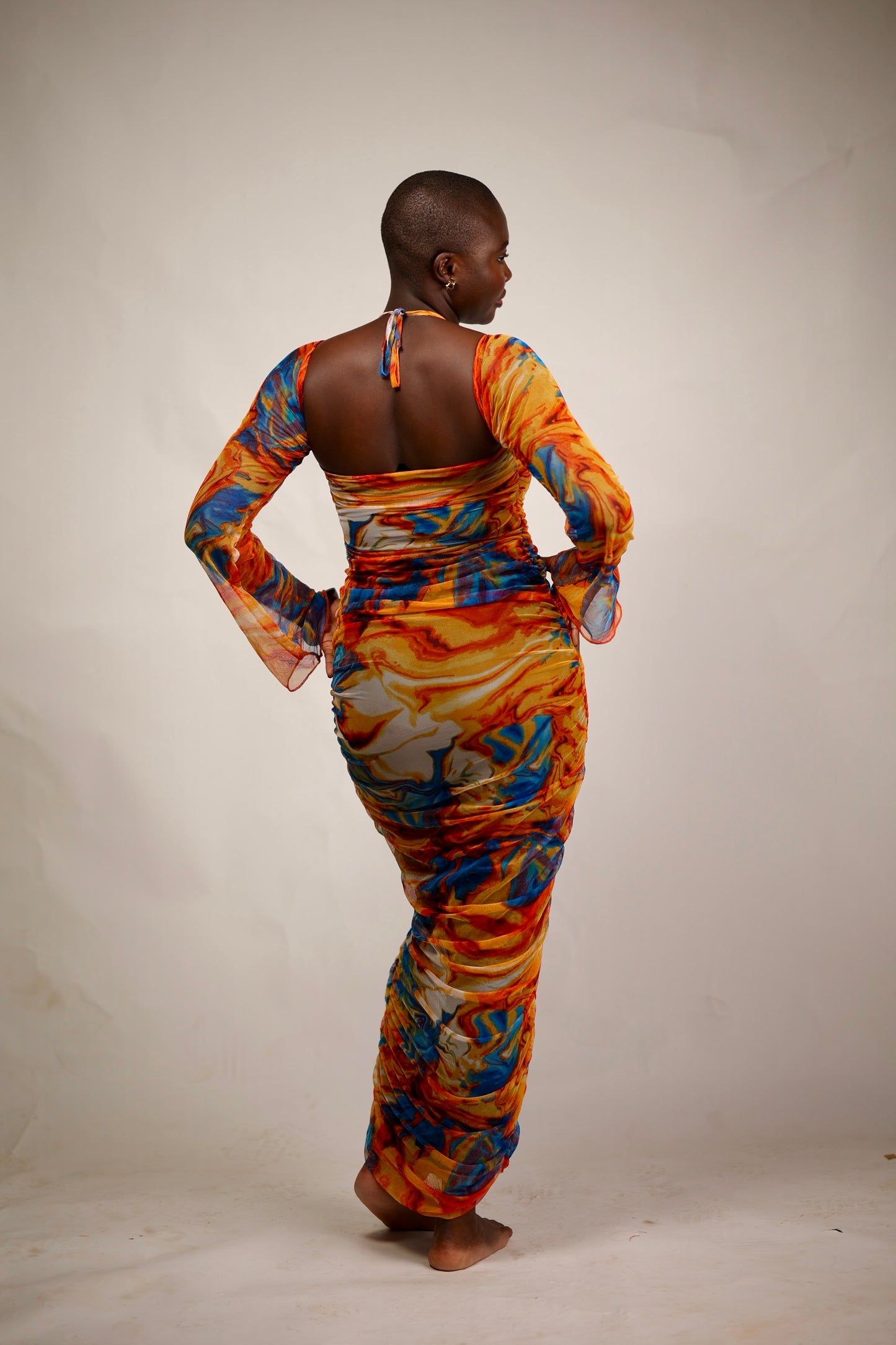 Elora Dress Orange/yellow