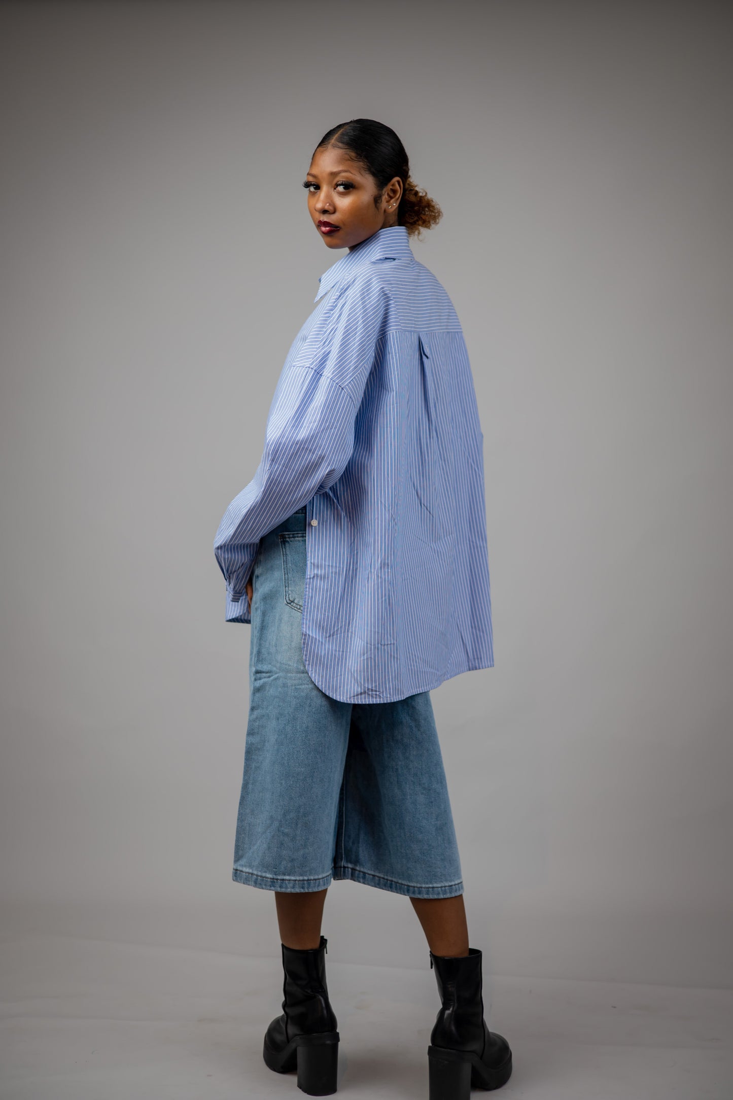 Striped Oversize Cotton Shirt