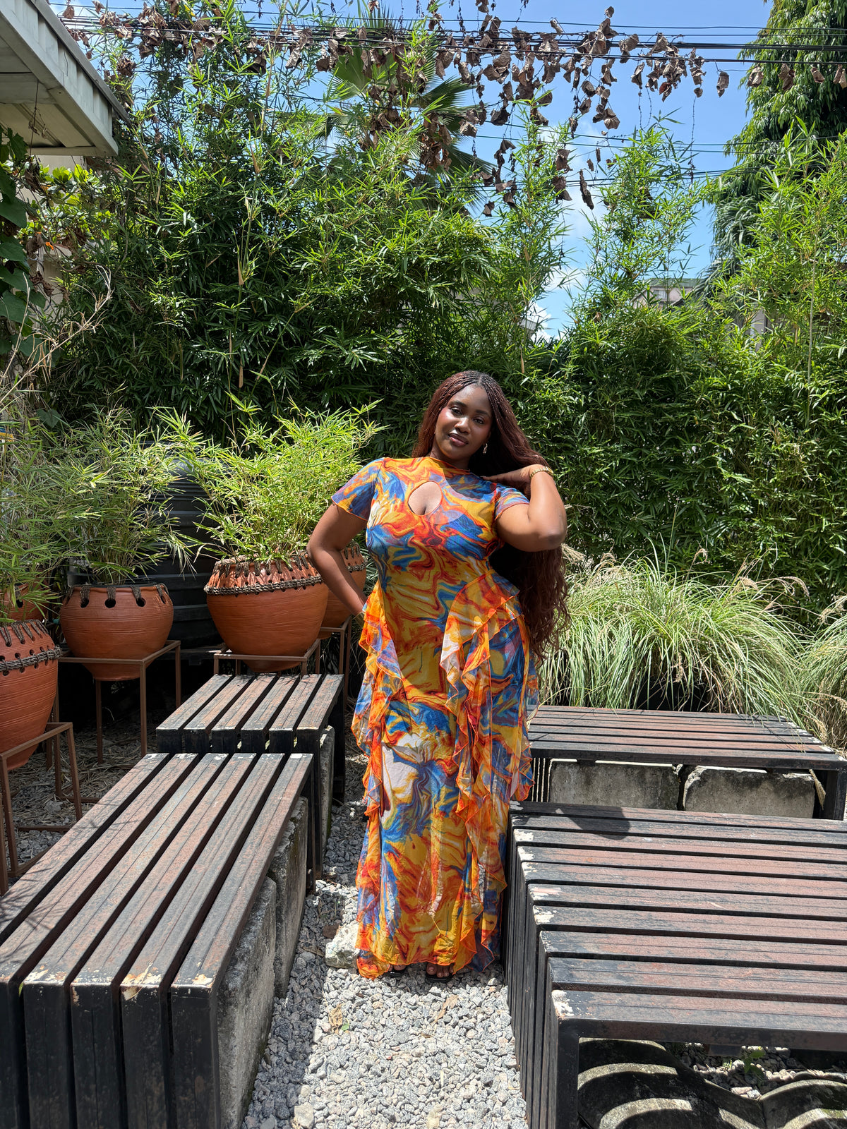Amira Mesh Dress