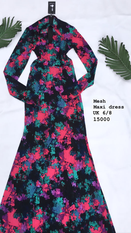Mesh maxi dress