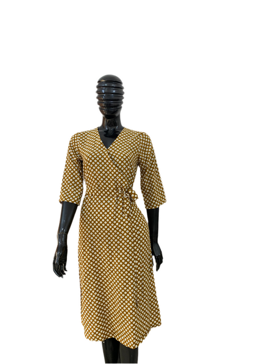 Belted midi dress