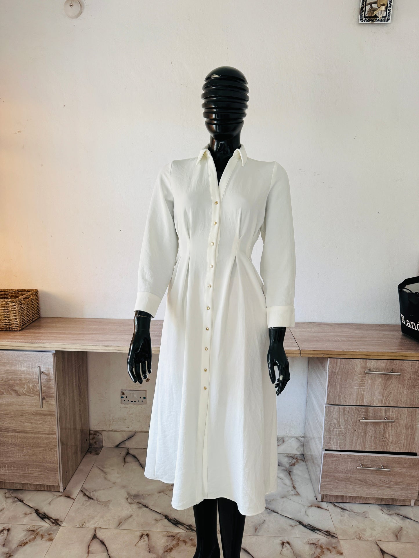 Zara button through dress