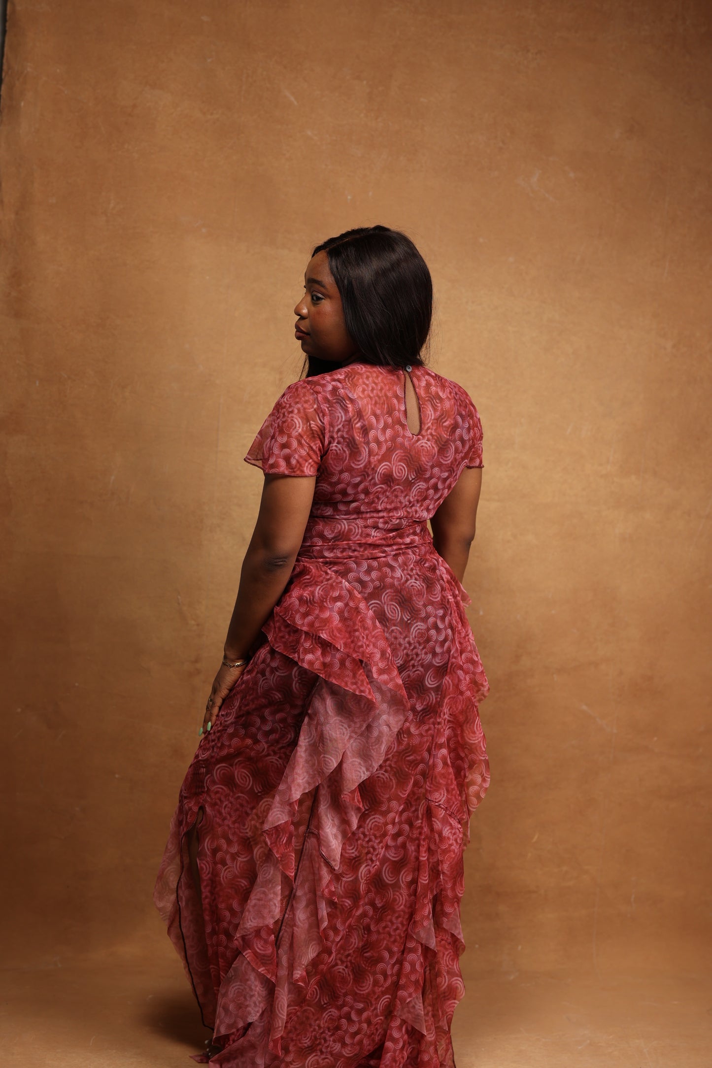 Wine Amira Dress