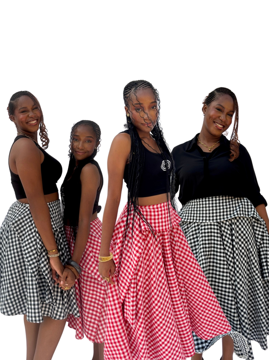 Gingham Skirt (Regular, Midi and Maxi Length)