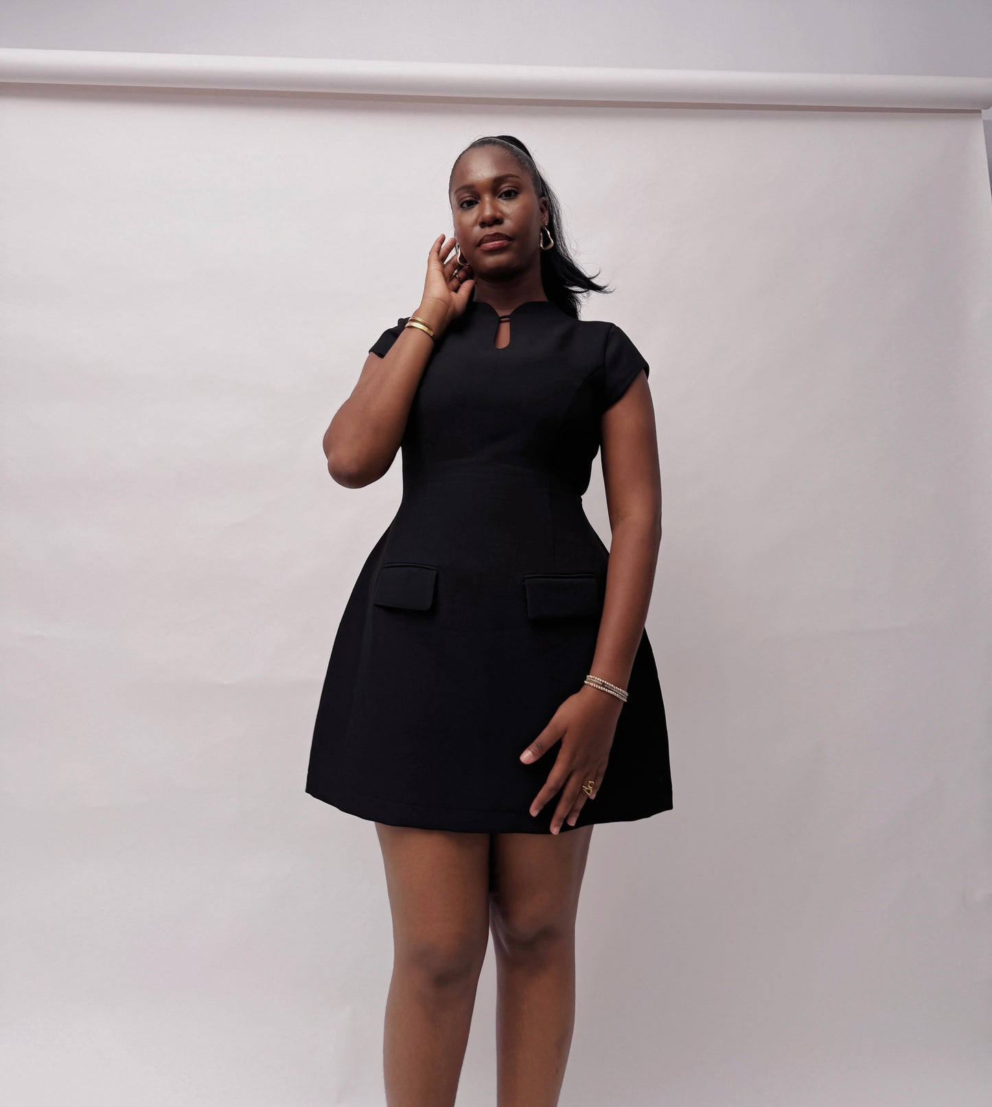 Black Structured Dress (Pre-order)