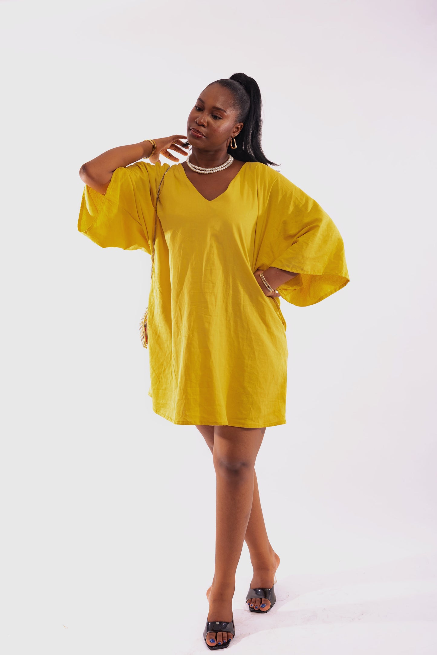 Yellow linen dress (Pre-order)