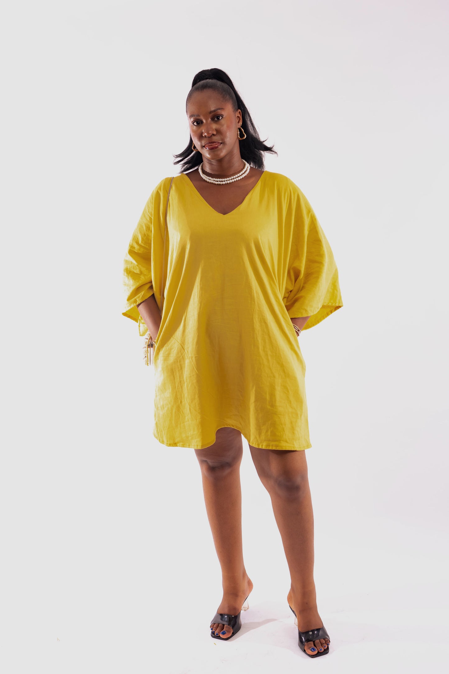 Yellow linen dress (Pre-order)