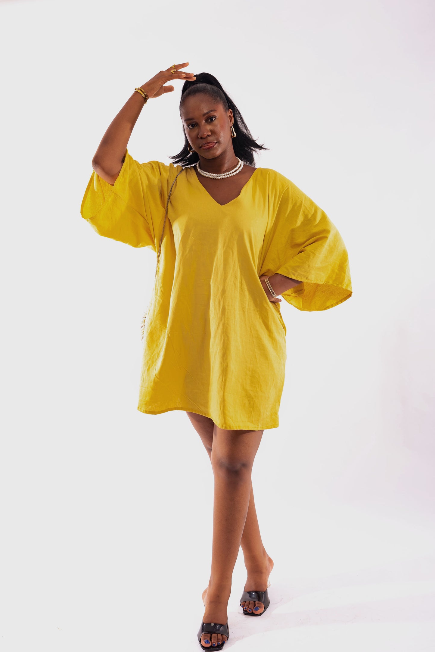 Yellow linen dress (Pre-order)