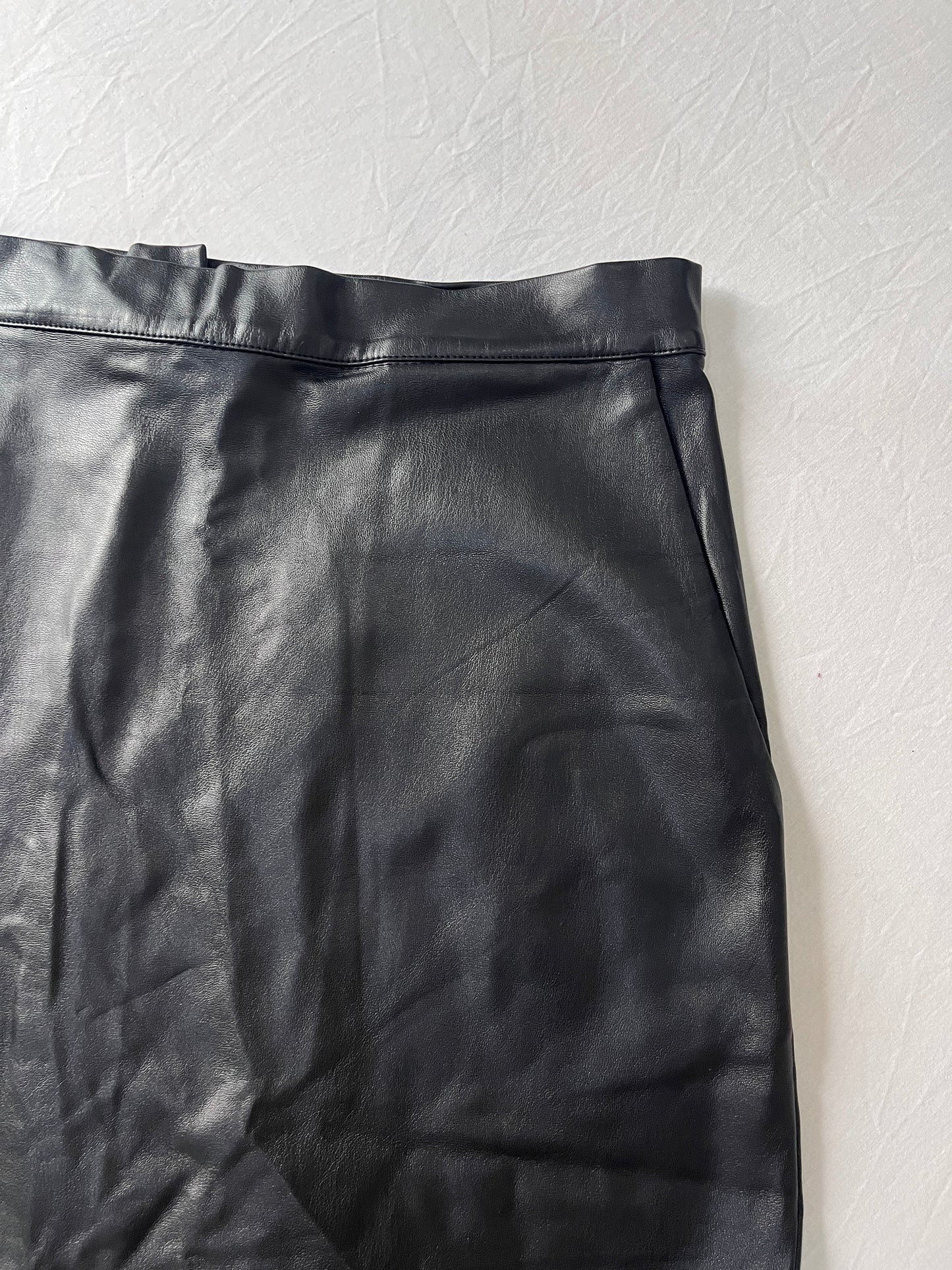 Black leather skirt