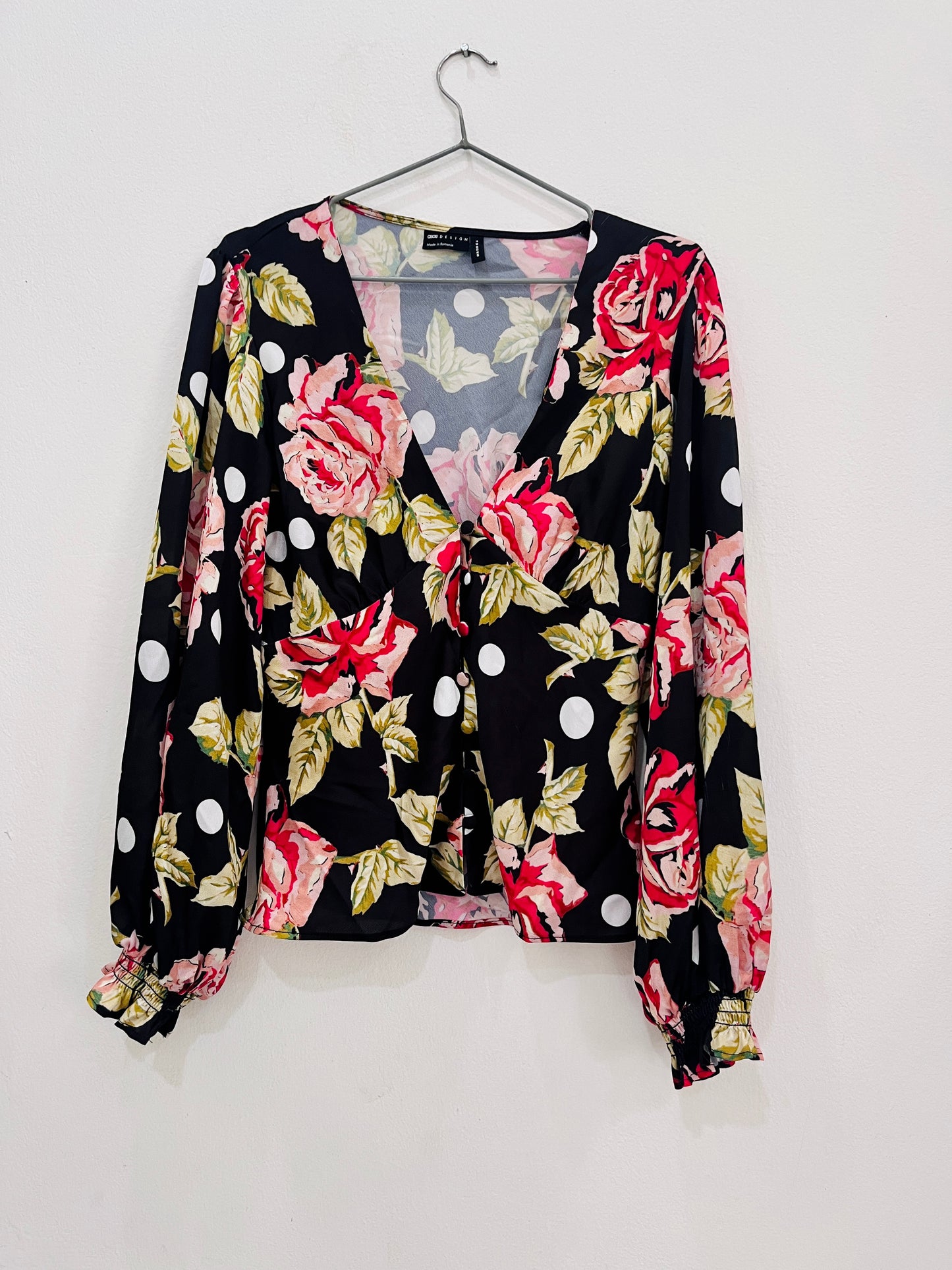 ASOS floral silk top