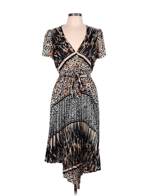 Animal skin pleat dress