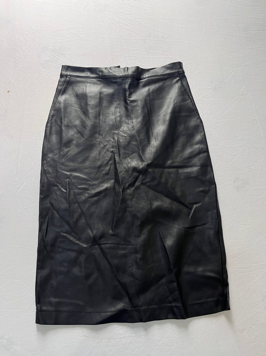 Black leather skirt